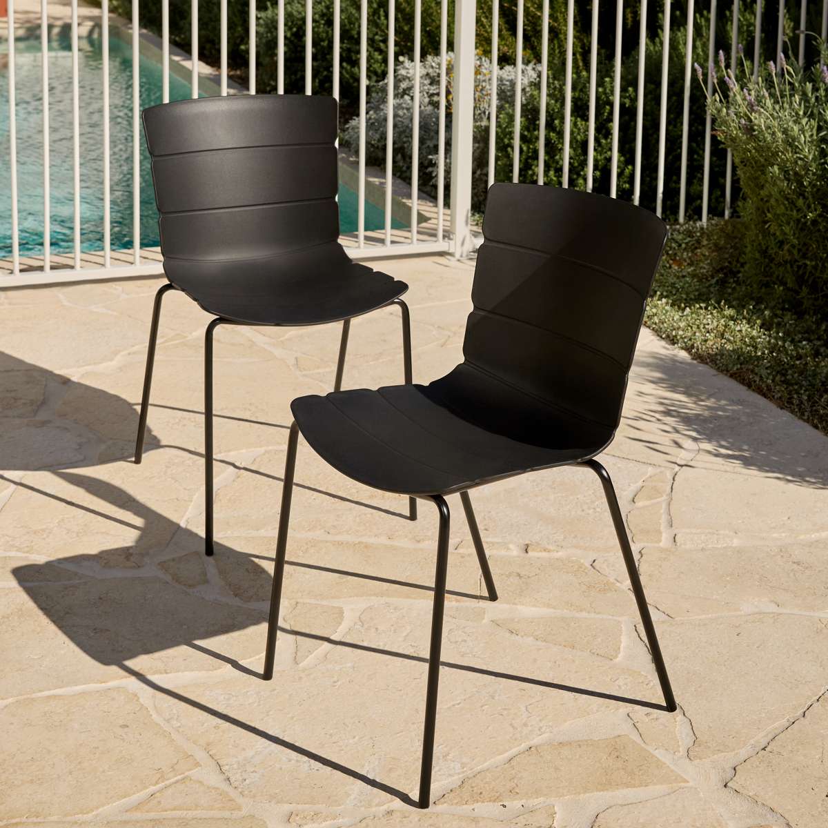 Ravello Outdoor Bistro Three Piece Dining Set Black - Image 4