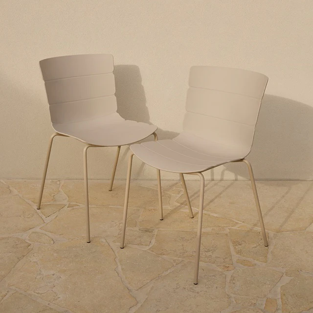 Ravello Indoor/Outdoor Dining Chair - Set of Two - Beige