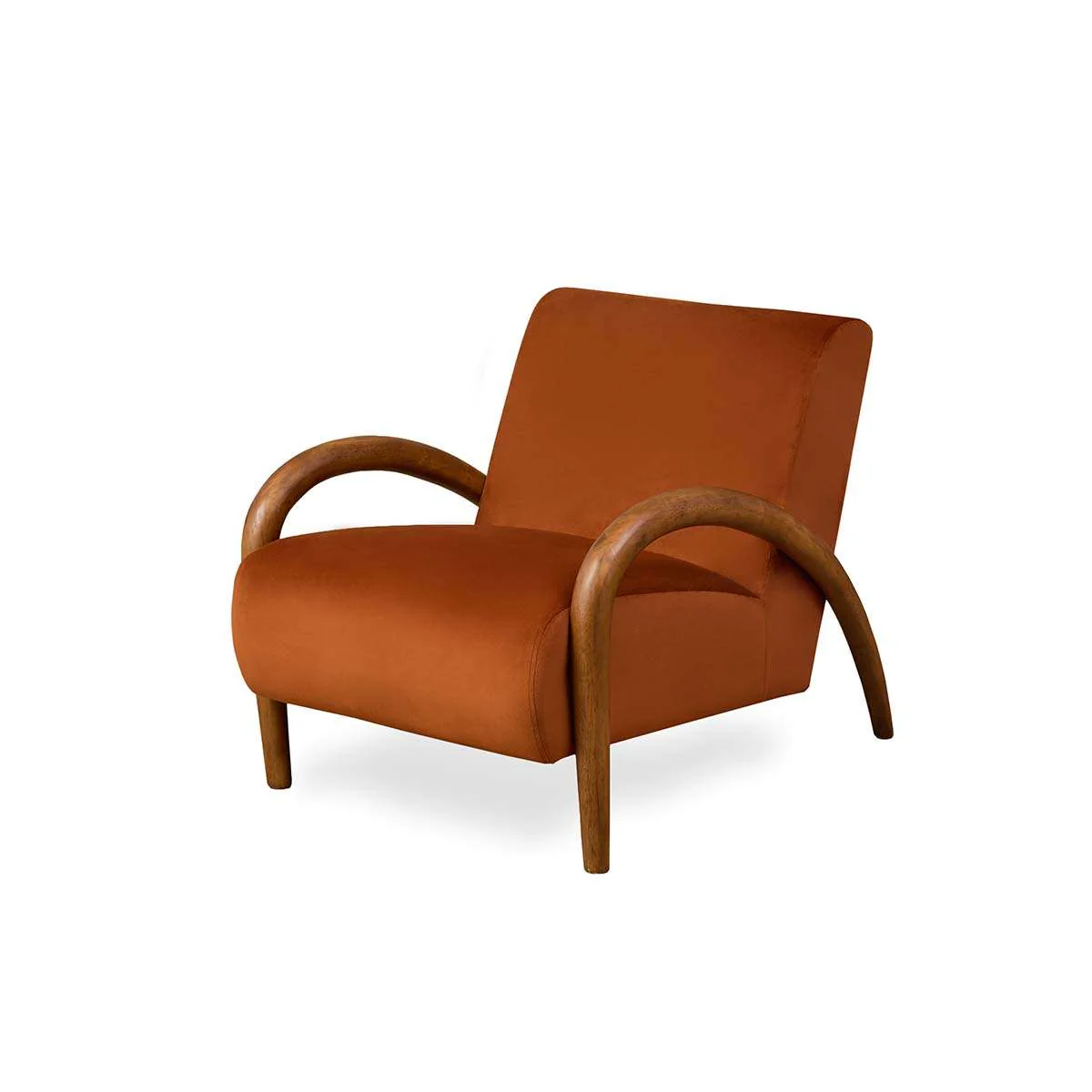 Richie Occasional Chair - Rust/Walnut - Image 11