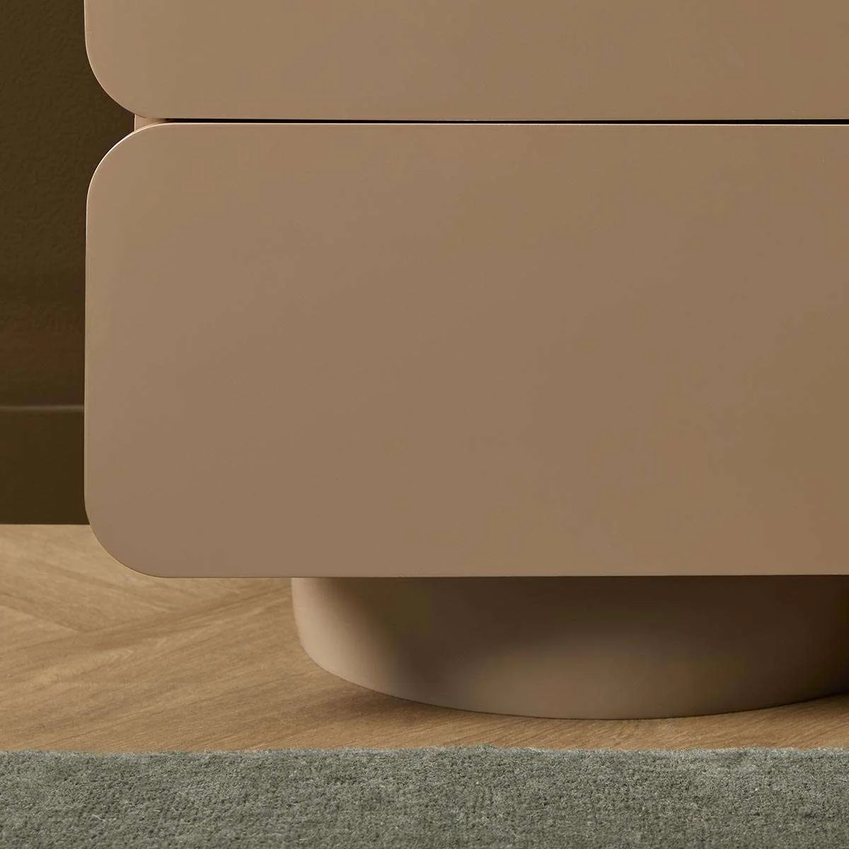 Robbie Two Drawer Bedside Table - Stone - Image 6