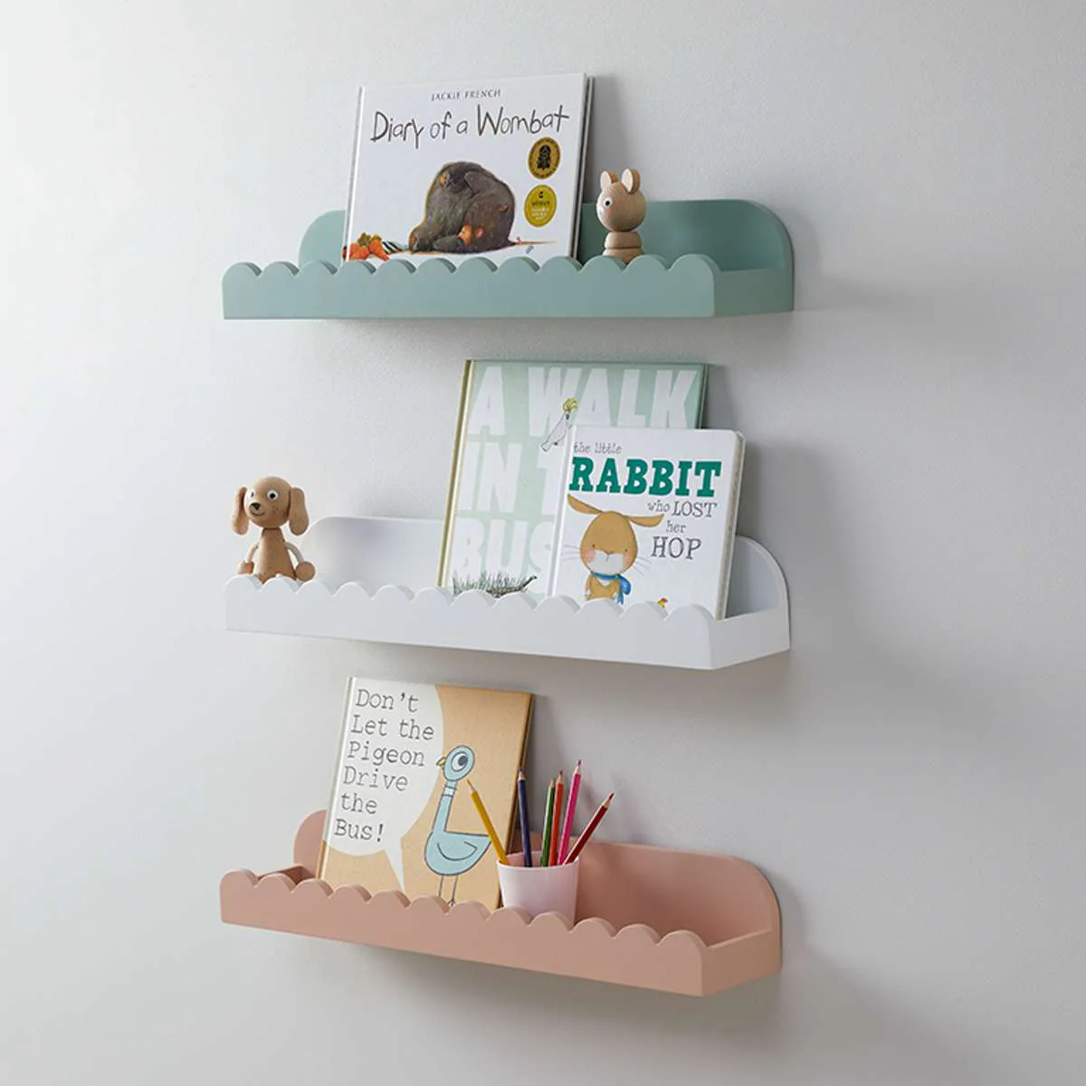 Sarah Scalloped Wall Shelf - Pink - Image 9