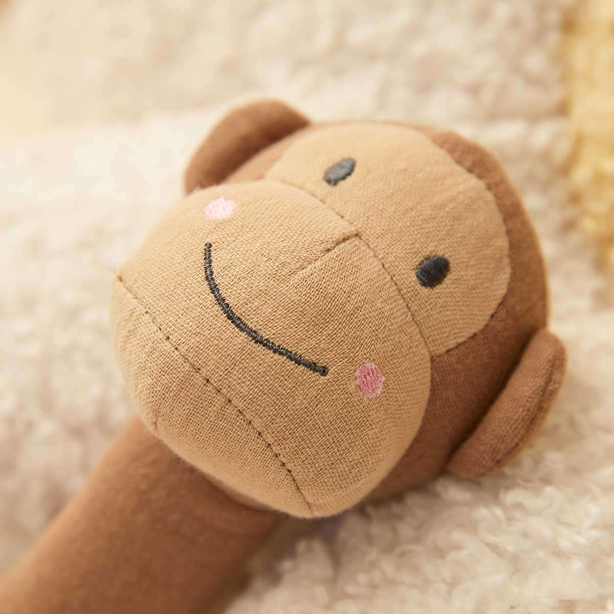 Soft Cotton Monkey Rattle - Image 3