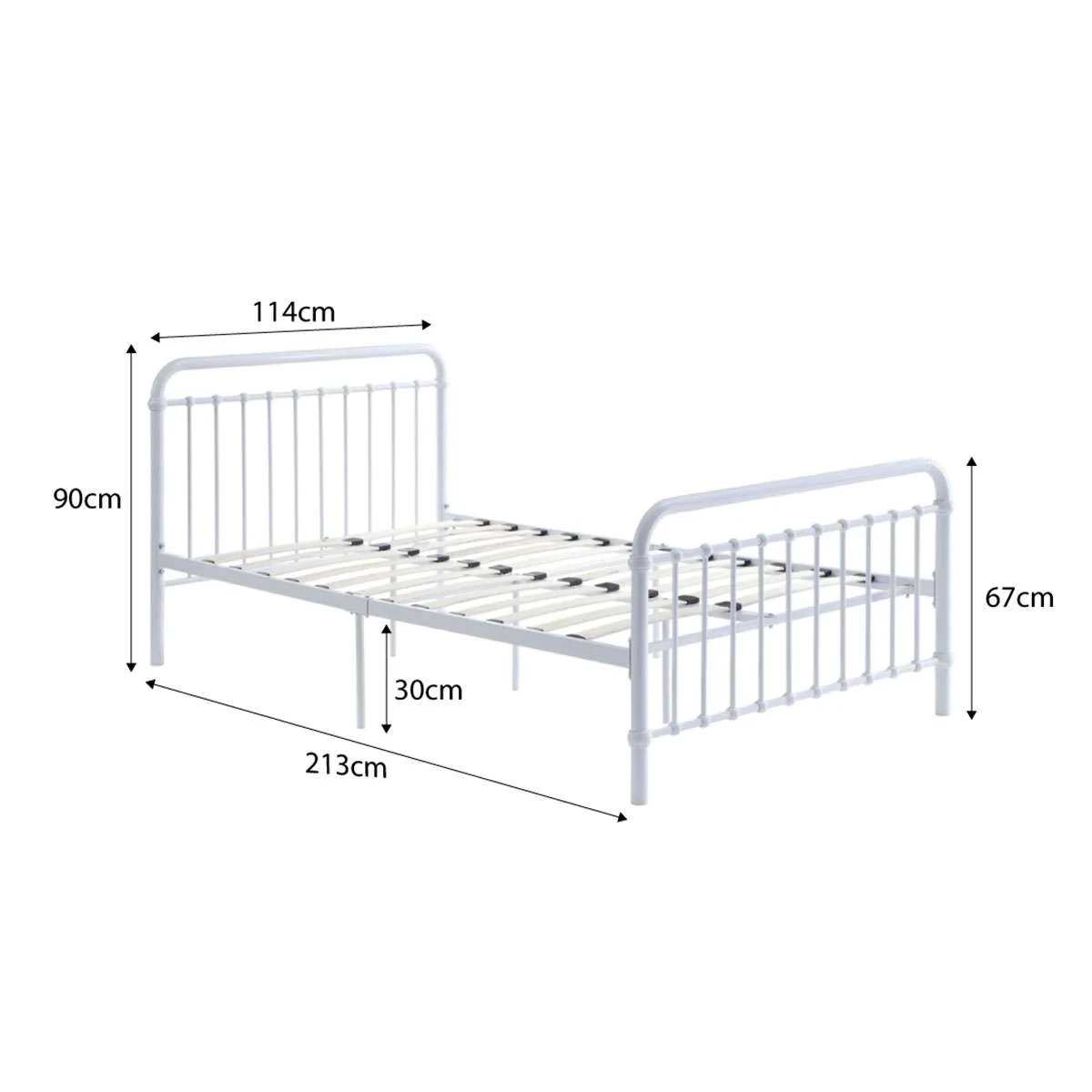Sonata King Single Bed White + Mattress Bundle - Image 4