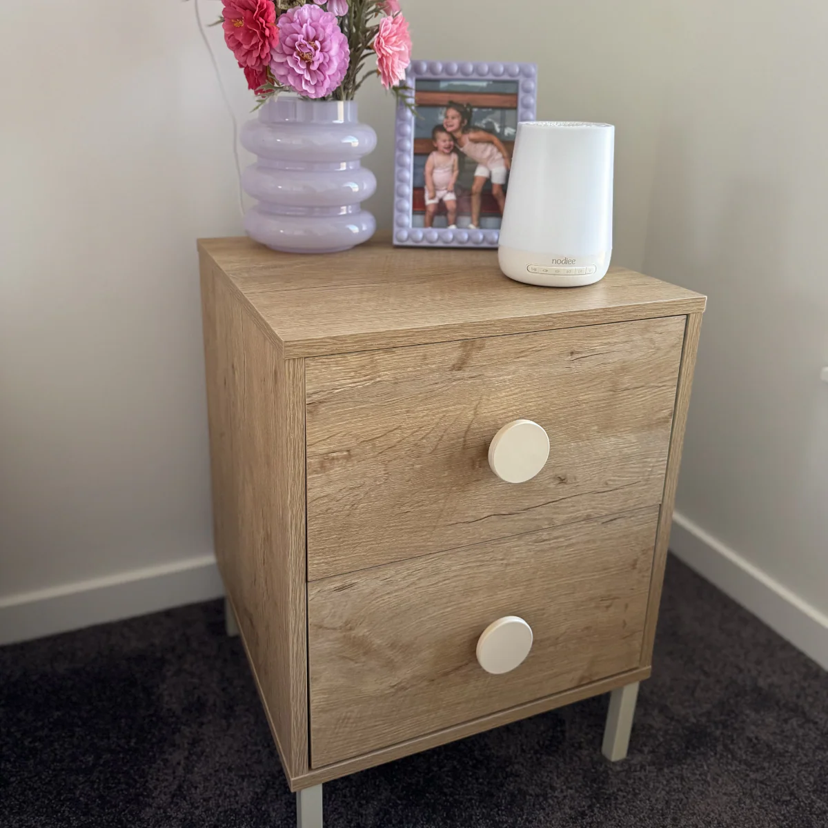 Spotty Bedside Table - Cream - Image 7
