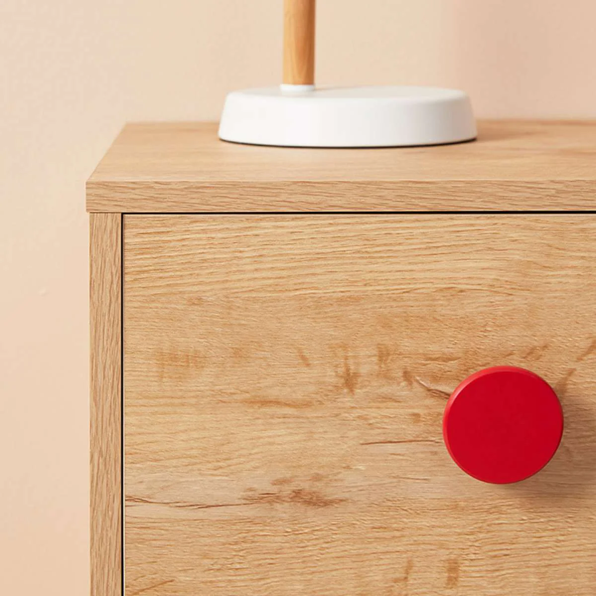 Spotty Bedside Table - Red - Image 4