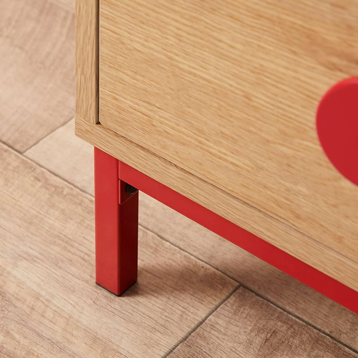 Spotty Bedside Table - Red - Image 8