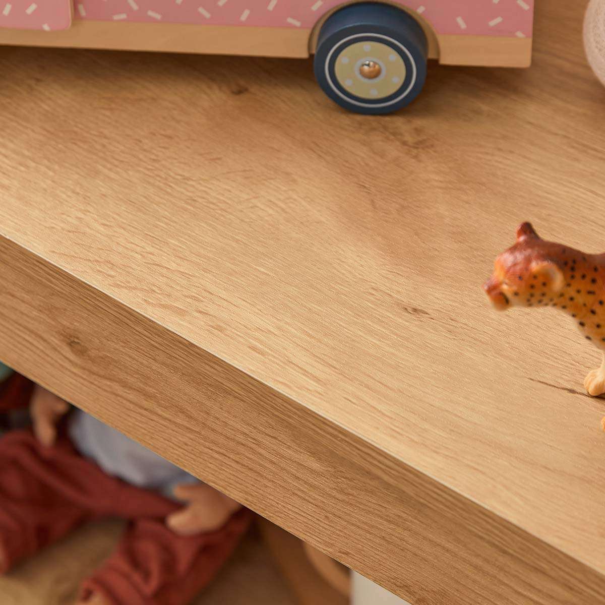 Spotty Book Storage with Toy Drawer Organiser - Cream - Image 6