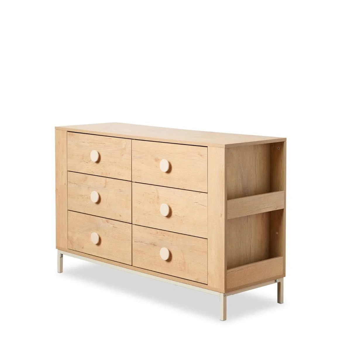 Spotty Six Drawers With Storage - Cream - Image 12