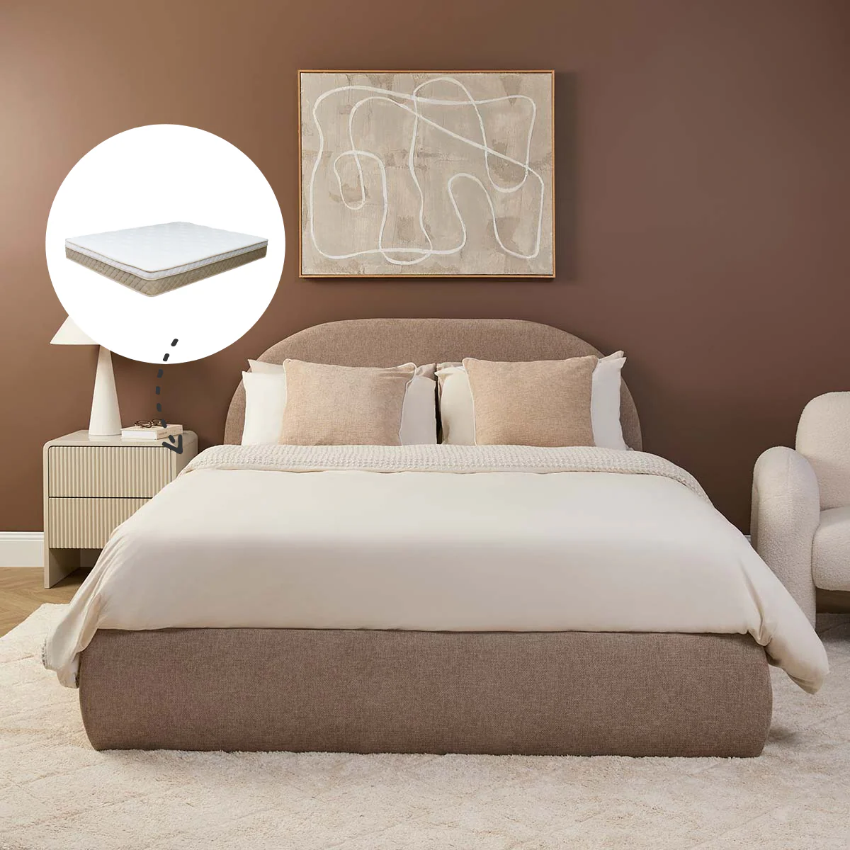 Tanner Storage Queen Bed and Bamboo Queen Mattress Bundle