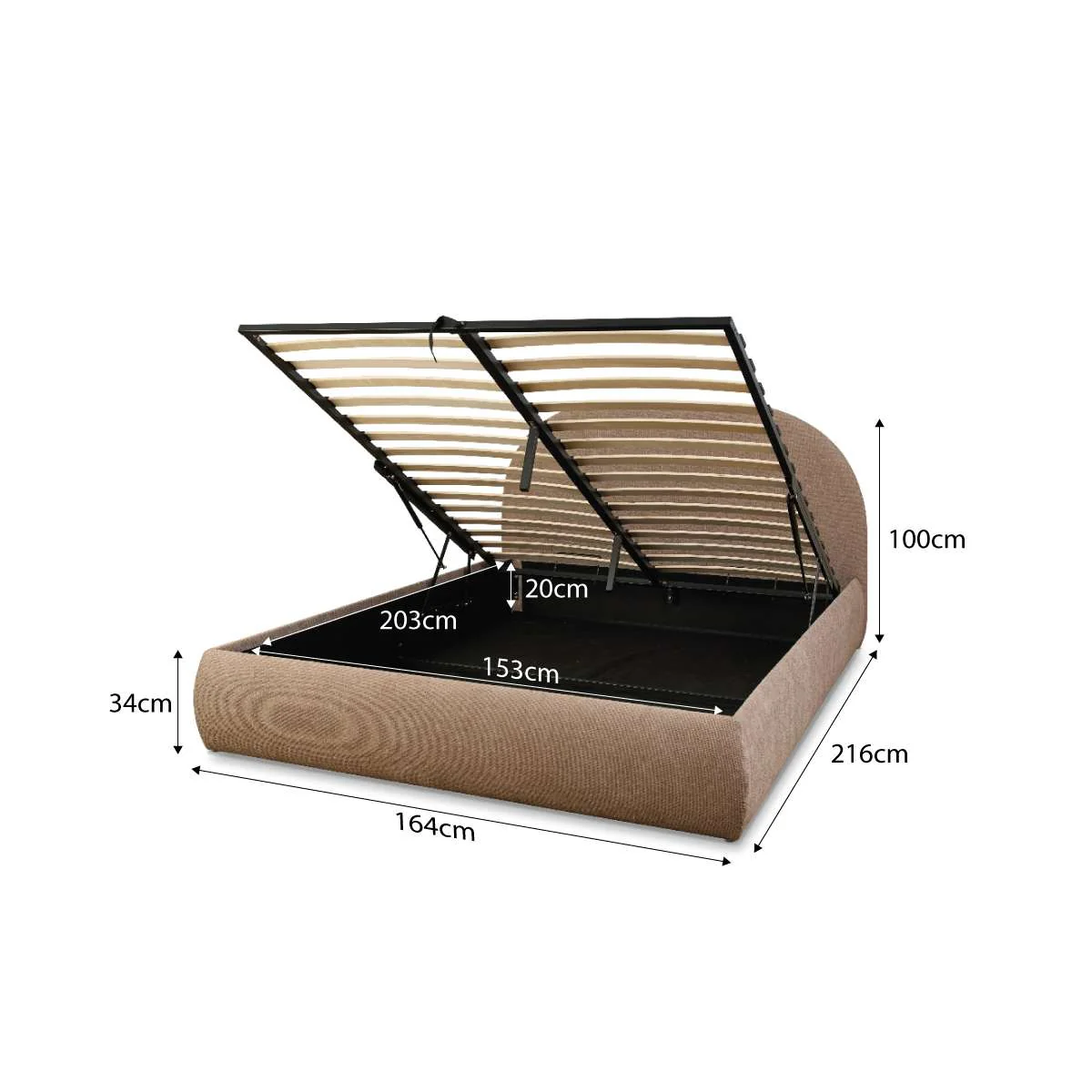 Tanner Storage Queen Bed and Bamboo Queen Mattress Bundle - Image 6