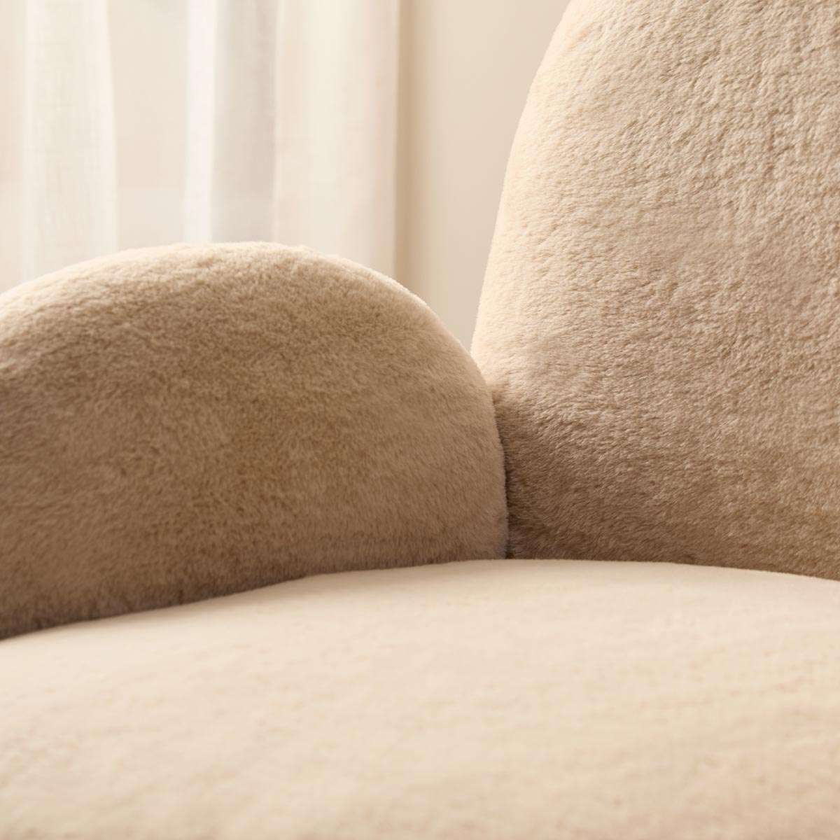 Teddy Bear Swivel Chair - Cream - Image 4