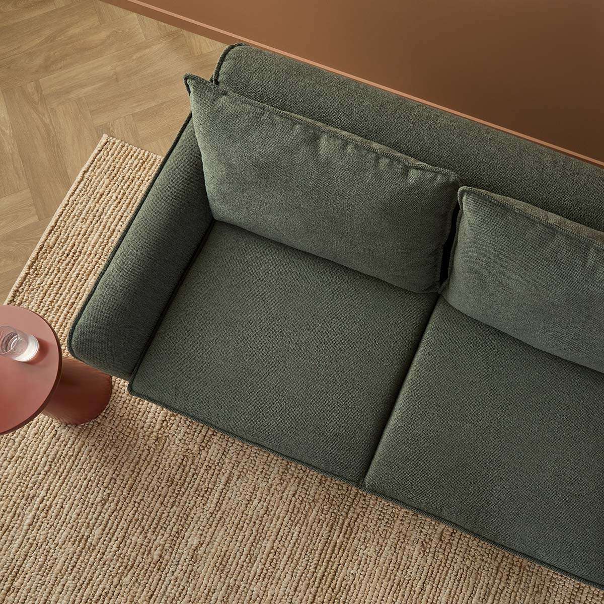 Tobie 2 Seater Sofa Bed - Dark Green - Image 3