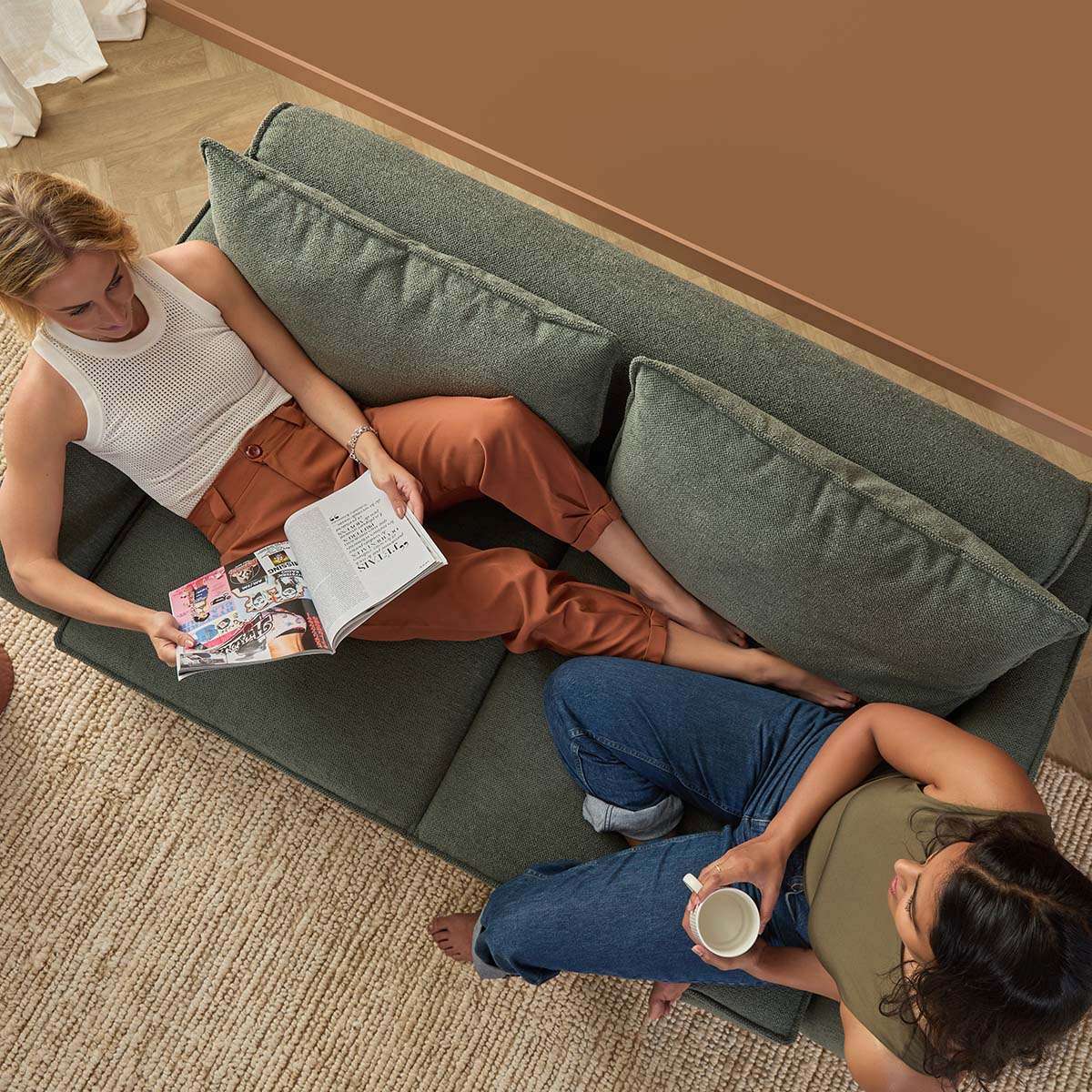 Tobie 2 Seater Sofa Bed - Dark Green - Image 8