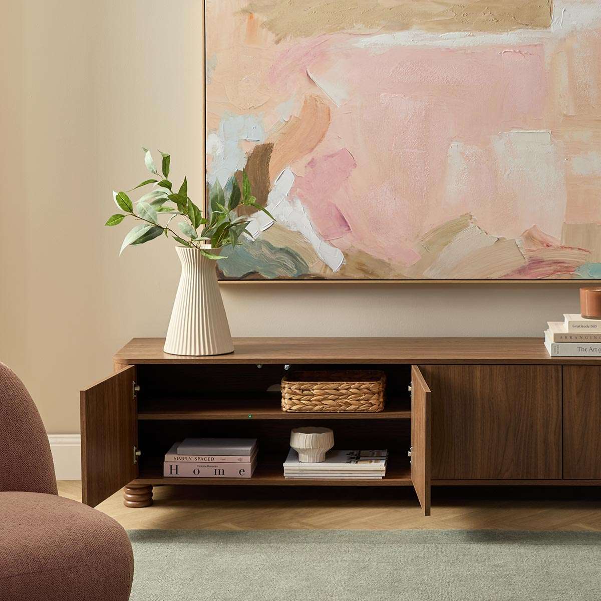 Ziggy Entertainment Unit - Walnut - Image 4