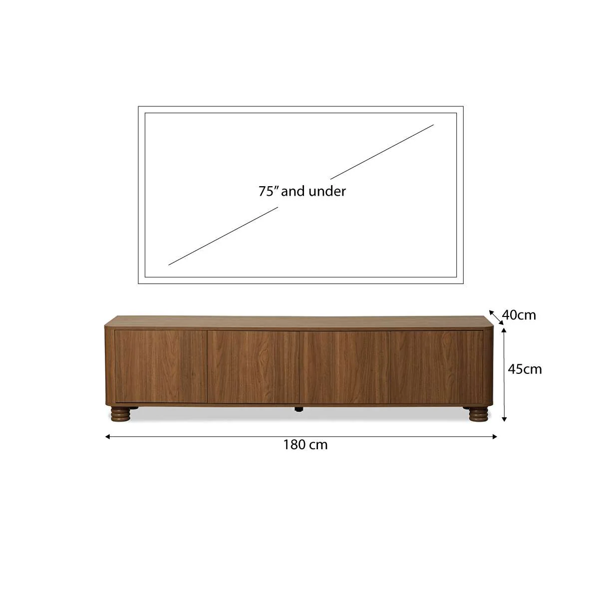 Ziggy Entertainment Unit - Walnut - Image 9