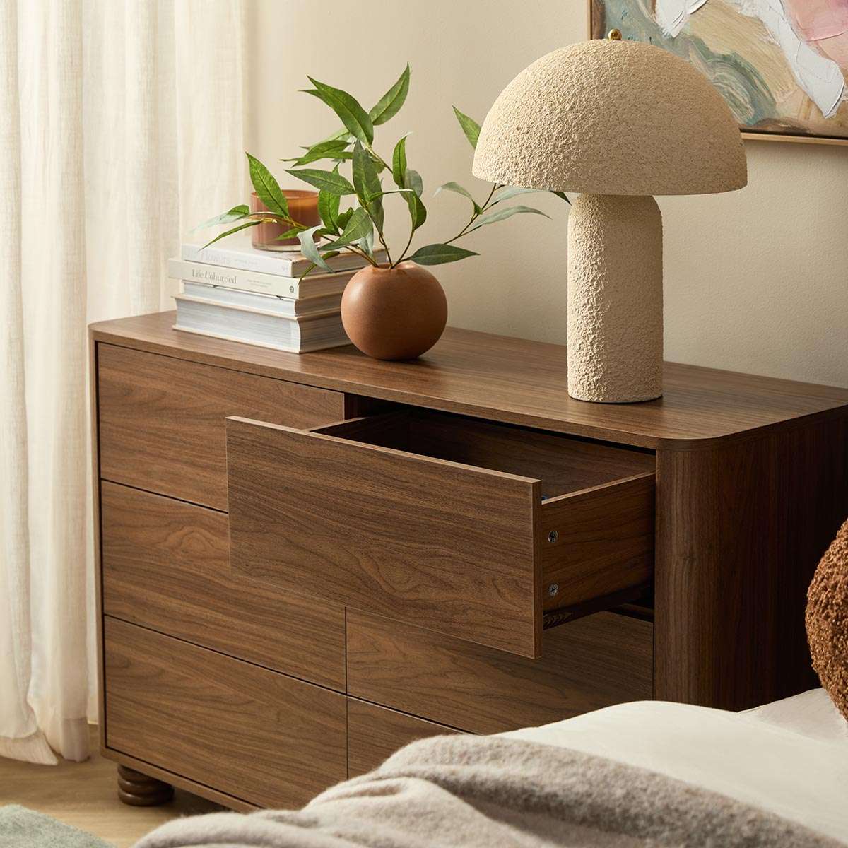 Ziggy Six Drawers - Walnut - Image 4